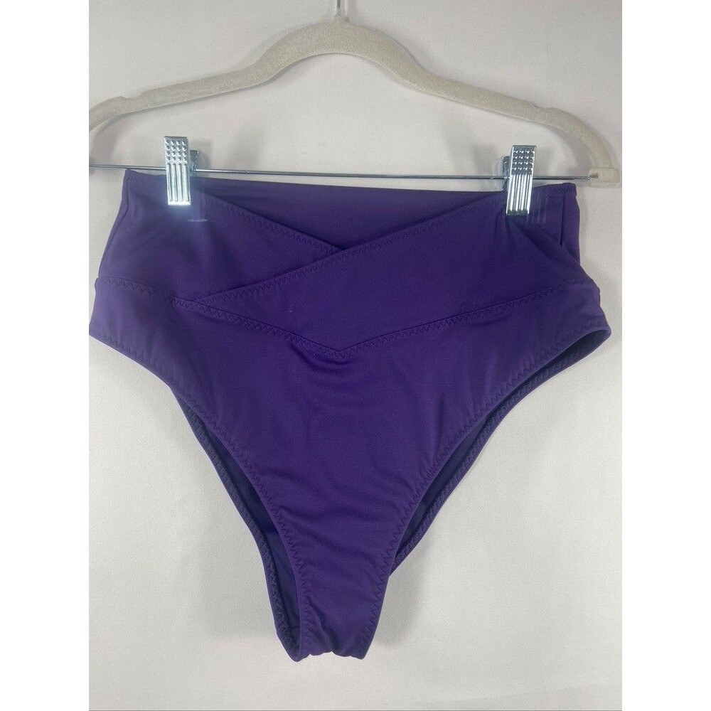 Fabletics Deep Purple Front-Zip Bikini Set - Picture 3 of 5